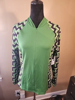 Camiseta deportiva de ciclismo SheBeest para mujer manga larga bolsillos grandes verde canari nueva con etiquetas defectuosa** Foto 1 de 4