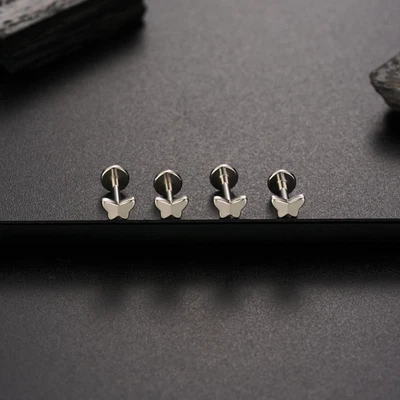 Nose Stud 16 18G 6 8mm G23 Titanium Lip Helix Snug Lobe Tragus Piercing Jewelry - Image 1 of 4