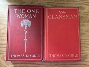 1905 1903 THE CLANSMAN & One Woman THOMAS DIXON JR Set Antique Books - Foto 1 di 17