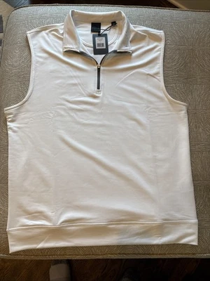 NWT MEN'S DUNNING GOLF 1/4 ZIP VEST, SIZE: L, COLOR: WHITE (M5) - Image 1 of 4