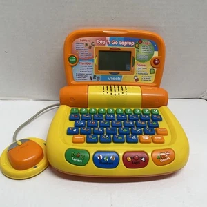 VTech Tote-and-Go Laptop Plus Preschool Learning System with Mouse Orange/Yellow - Picture 1 of 5