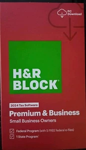 H&r Block 2024 Tax Software Premium and Business (Key Card) - Picture 1 of 4