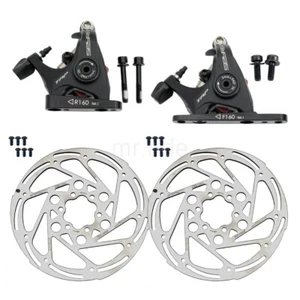 TRP Spyre Bike Flat Mount Mechanical Disc Brake Front+Rear Calipers+160 Rotors - Picture 1 of 6