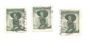 AUSTRIA  1 SHILLING STAMP Used 1948  AT537 National Costume Single - Picture 1 of 1