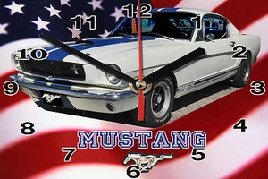 WALL CLOCK, FORD MUSTANG-01 M, 11,8x 7,8 inches Car - Passenger and aluminium - Picture 1 of 1