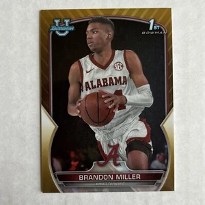 2022-23 Bowman U Chrome Basketball #80 Brandon Miller Gold SP #23/50 - Bild 1 von 2
