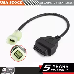 4 Pin to 16 Pin OBD2 Adapter Connector Scanner Cable for Honda Motobike - Picture 1 of 9
