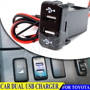 12V 3.1A Auto Dual-USB Ladegerät Buchse Licht Einbau Steckdose Für Toyota Hilux - Bild 1 von 11
