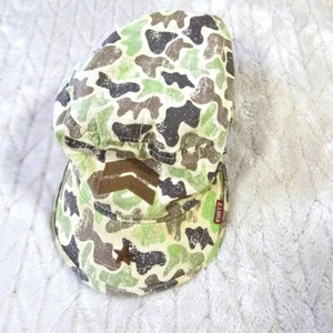 Vintage A. Kurtz Light Camo Military Hat Embroidered Cap Zipper Pocket Canvas - Picture 1 of 5