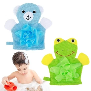 2 Pcs Kids Shower Loofah Cute Animal Kid Bath Gloves Loofah Body Scrubber for... - Picture 1 of 7