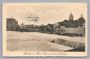 Vintage Germany Postcard Hameln an der Weser Minsterwall and Leuchtturm 1914 - Picture 1 of 2