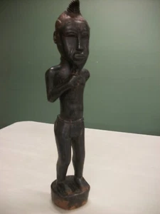 BAULE FIGURE "SPIRIT SPOUSE" AUTHENTIC BAULE FIGURE STATUE MASK SCULPTURE, 16" - Picture 1 of 9
