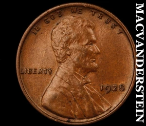 1928 Lincoln Wheat Cent - Scarce Uncirculated Lustrous No Reserve #C5558 - Picture 1 of 2
