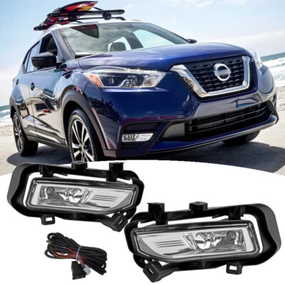 Fit 2017 2018 2019 Nissan Kicks Front Bumper Fog Lights Fog Lamps Left&Right - Image 1 of 4