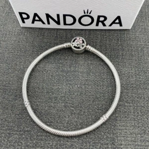 Original Pandora Blüte Blume Verschluss Silber Schlangenkette Armband 20cm - Bild 1 von 4