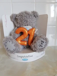 Me to You Tatty Teddy grey bear (approx 8 inches) 21st Birthday - Picture 1 of 1
