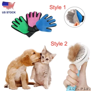Pet Hair Remover Brush Dog Cat Grooming Massage Bath Deshedding Comb Tool Gift - Picture 1 of 18