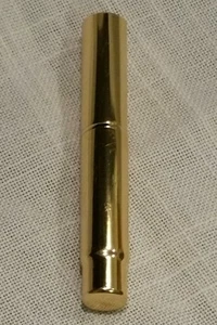 Vintage FACE-BLUSH BRUSH Gold Tone - New Condition - Picture 1 of 4