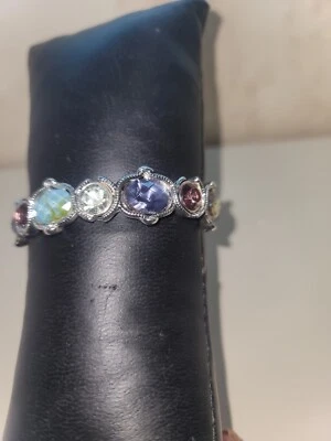 Pulsera de moda ajustable Napier Silvertone Foto 1 de 4