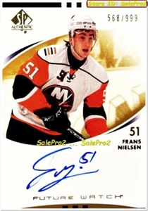 UD SP AUTHENTIC 2007 FRANS NIELSEN #229 RC NY ISLANDERS ROOKIE AUTOGRAPH /999 - Bild 1 von 2