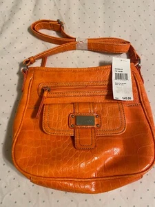 Nine 9 & CO Orange Crossbody Purse With Adjustable Strap New - Picture 1 of 4