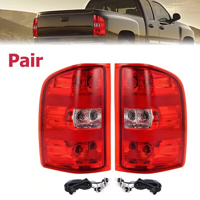 Luces traseras izquierda+derecha para Chevy Silverado 1500 2500 3500 HD 2007-2014 lente roja Foto 1 de 4