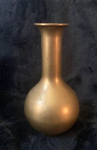 Vintage Solid Brass 4.5" Tall Bud Vase...NICE PATINA! - Picture 1 of 3