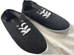Damen-Tennisschuhe schwarz-weiß ~ neu ~ Größe 9/10 XL schneller Versand - Bild 1 von 8