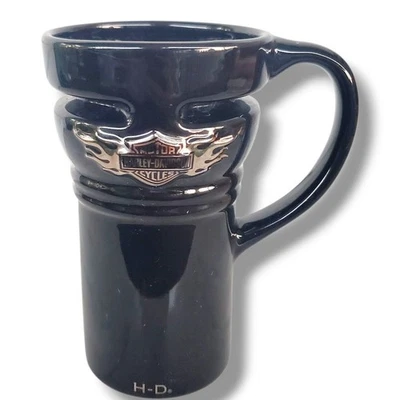 Harley-Davidson Ceramic Black Mug with Piston Design It's The Journey 16oz - Photo 1/4