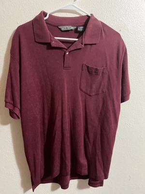 David Taylor Hombre Cuello Granate Manga Corta Con Bolsillo Talla Grande Foto 1 de 4