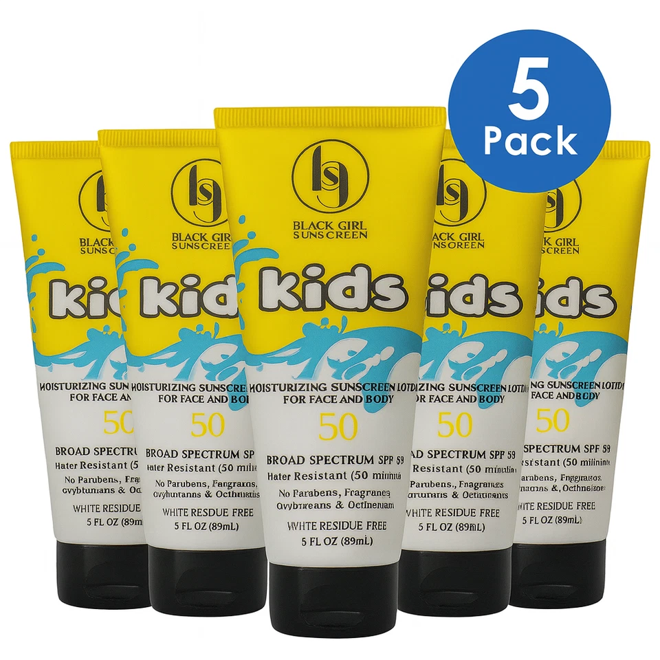 Black Girl Kids Moisturizing Sunscreen Lotion for Face & Body 50 SPF 3oz