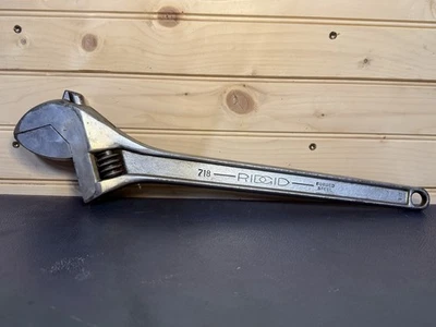 LLAVE RIDGID TOOL CO de colección de 18" llave ajustable de alta resistencia forjada EE. UU. OHIO Foto 1 de 4