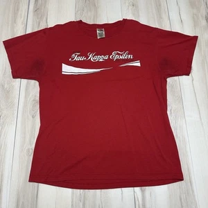 Vintage Y2K Tau Kappa Epsilon TKE NATION T Shirt Adult Large Red - Picture 1 of 6