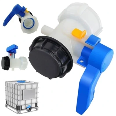60mm IBC Container Klappenhahn Auslaufhahn Ventil Adapter Absperrhahn Zubehör - Bild 1 von 4