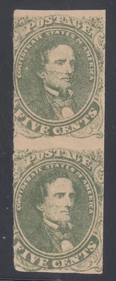 Sello CSA #1 par LH OG sin usar, a la izquierda verde oliva CV $900 Foto 1 de 2