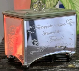 The Bradford Exchange Forever My Sister Always My Friend Spiegel Spieluhr 4" Vintage - Bild 1 von 6