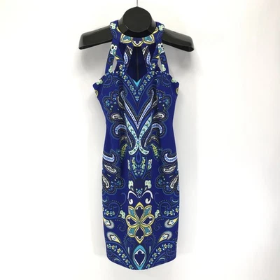 INC International Concepts Halter Sheath Dress Size Small Paisley Print Career - Image 1 of 4