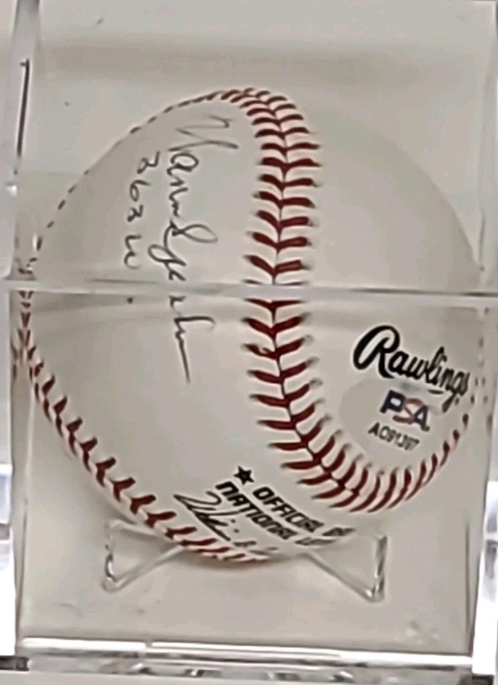 PSA/DNA Warren Spahn/Johnny Sain Dual-Signed ONL Baseball Boston Braves Clean - Image 1 of 4