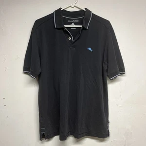Tommy Bahama Herren Large Island Poloshirt Schwarz Blau Modern Fit Supima Baumwolle - Bild 1 von 6