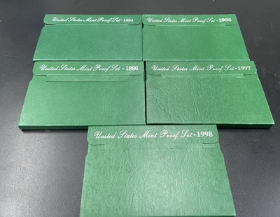 United States Mint Proof Set - 1994, 1995, 1996, 1997 & 1998 - FREE SHIPPING - Image 1 of 4