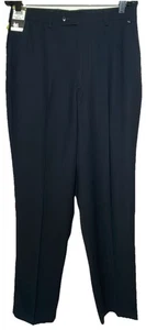 Claiborne  Plan Front Slacks Stretch Gabardine Navy  32X32 NWT $65 - Picture 1 of 9