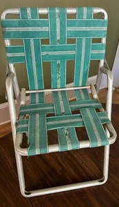 Sillas plegables de aluminio para niños talla niño de colección tejido verde - Imagen 1 de 7