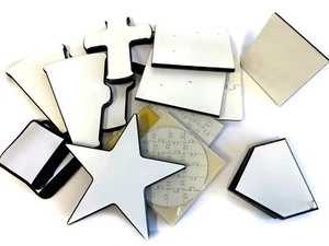 Twenty Piece Sublimation Blanks Wood Star, Cross, Signs, Puzzles Assortment - Picture 1 of 1