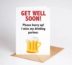 Funny Get Well Soon Card After Operation Hospital Stay BC573 - Picture 1 of 3