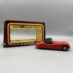 Vintage Corgi Cars of the 50's 803 1953 Jaguar XK120 1/43 Diecast Red READ - Picture 1 of 24