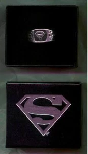 Superman massiver Sterlingsilber Sammlerring Größe 10 DC Comics 1998 neu im Karton neu - Bild 1 von 2