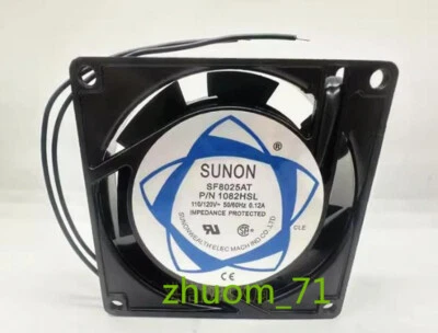 1PC SUNON SF8025AT 1082HSL 110/120V 0.12A 80*25MM cooling fan - Image 1 of 3