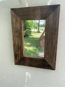 Rustic Handmade Barn Wood Wall Mirror