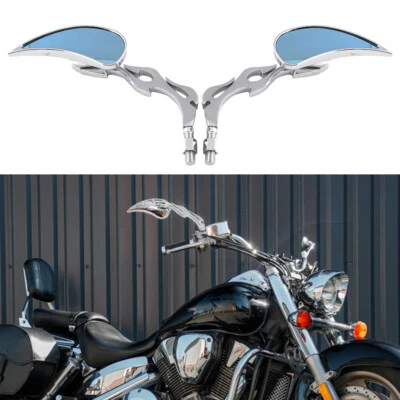 2x Espejos retrovisores laterales antirreflejo cromados para Honda VTX1300 VTX1800 Fury Foto 1 de 4