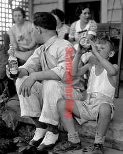 Stroh's Beer Drinking Boy On Detroit Porch 8x10 Photo - Picture 1 of 1